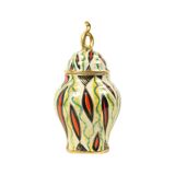 Fifties Lidded Vase H. Bequet Jupiter Hand Painted Ceramics