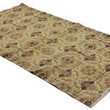 One-of-a-kind turkish handwoven vintage rug - rustic vintage charm 275x 147 cm