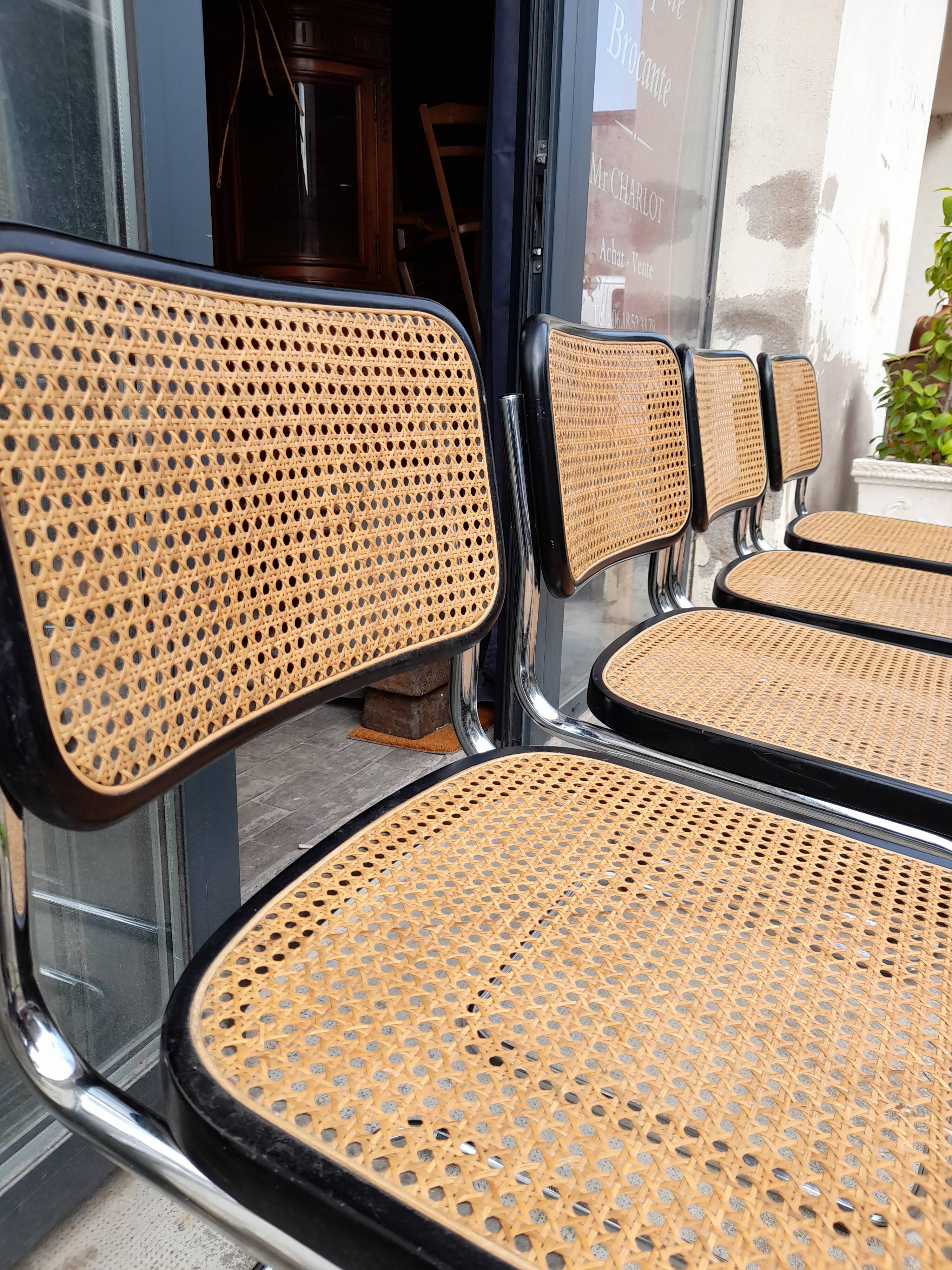 Serie de 4 Chaises B32 de Marcel Breuer