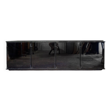 Larco credenza in black lacquered wood by Gianfranco Frattini for Molteni, Italy, 1970s.