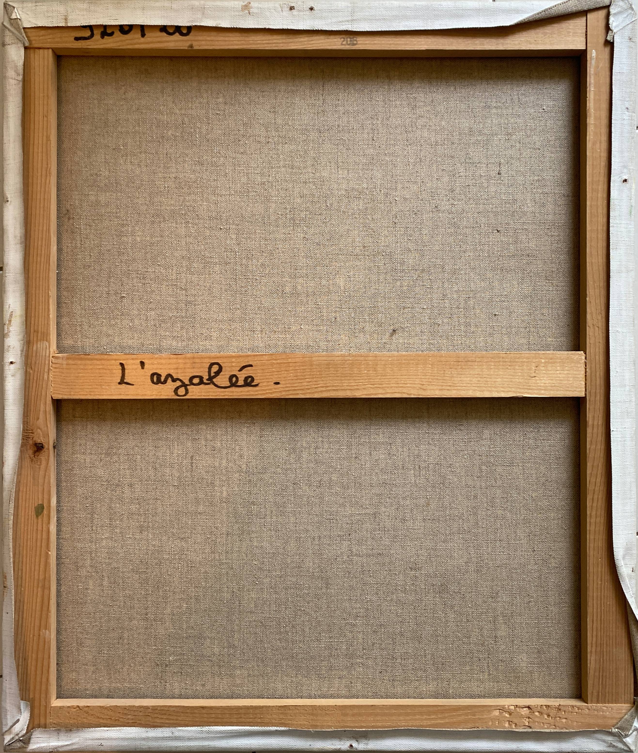 Tableau "Vase aux azalées" HST original par Iberia Lebel