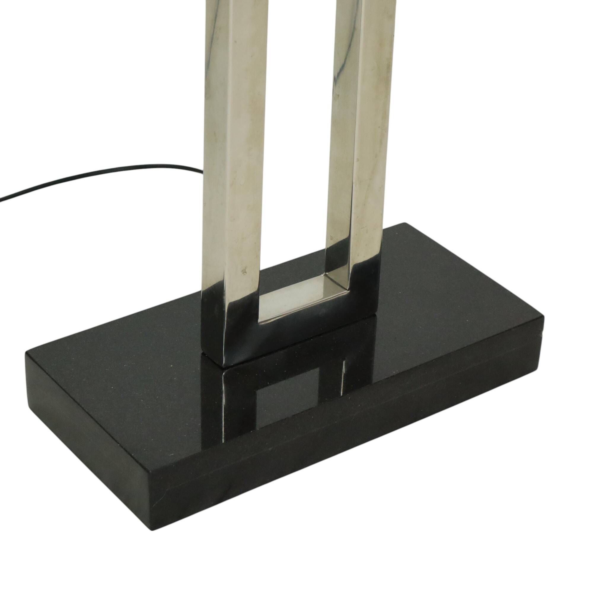 Eichholtz Arlington Design Floor Lamp Stainless Steel Granite Base 152cm