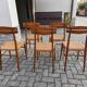 5 chaises paille tressée 60's