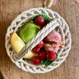 Vintage ceramic fruit basket