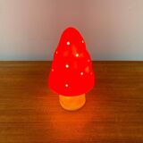 Postmodern plastic mushroom table lamp by Heico.