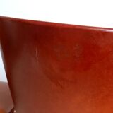 Pair of vintage vinyl chairs with splayed legs