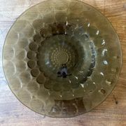 Coupe à fruits en verre pressé, années 1960-70