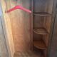 Small English oak wardrobe from the early 20th century with unusual proportions, a rarity.