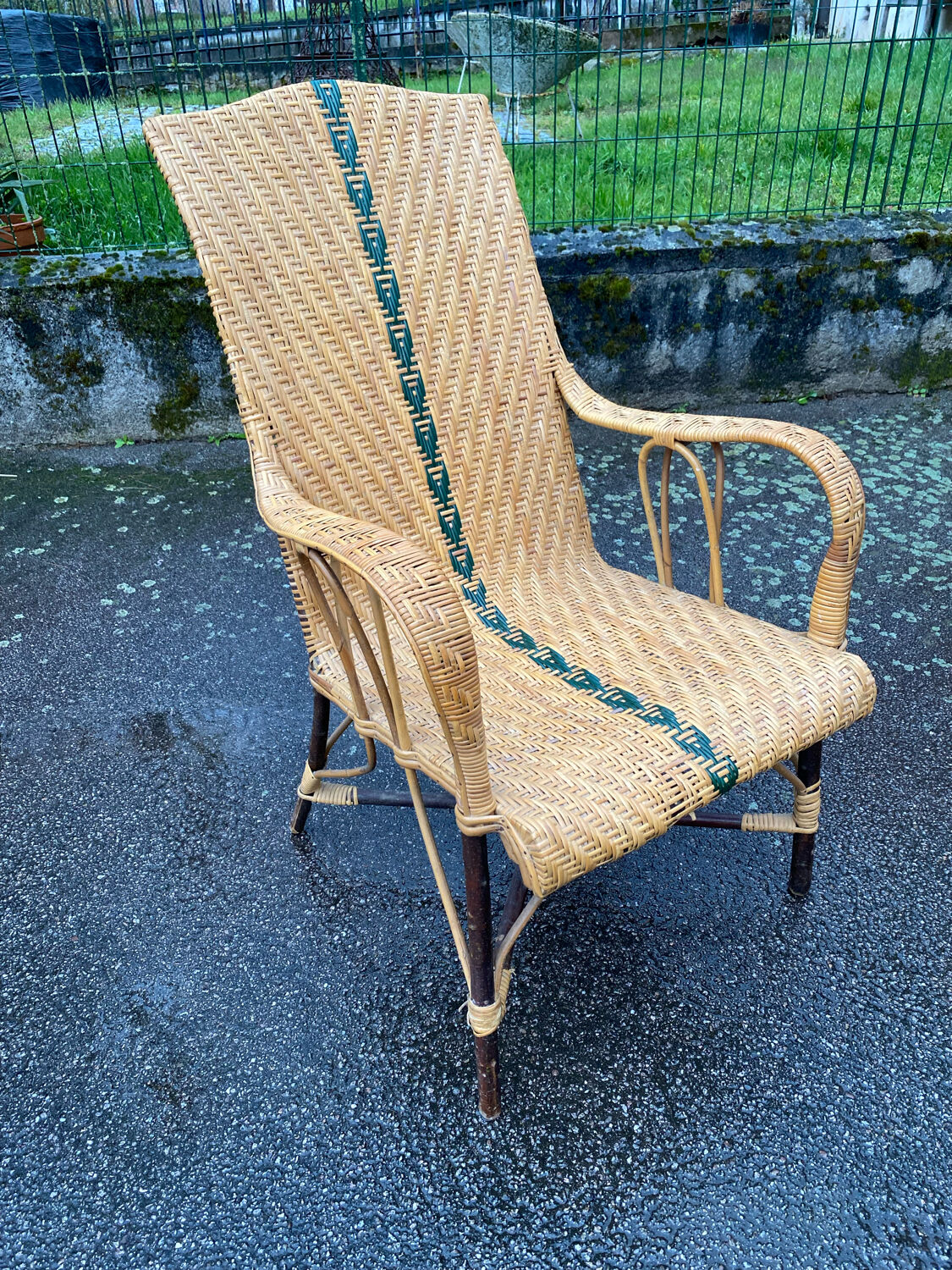 Rattan armchair