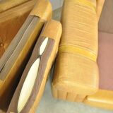 Danish vintage leather 2-seater sofa by svend skipper, 1970s