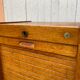 Industrial furniture notary binder with vintage j-b curtain 1960s
