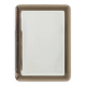 Bicolour rectangular mirror with rounded corners. Circa 1950.