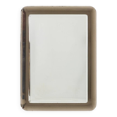Bicolour rectangular mirror with rounded corners. Circa 1950.