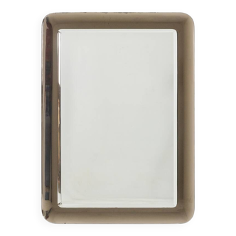 Two-tone rectangular mirror with rounded corners. Circa 1950