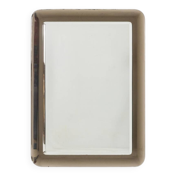 Bicolour rectangular mirror with rounded corners. Circa 1950.