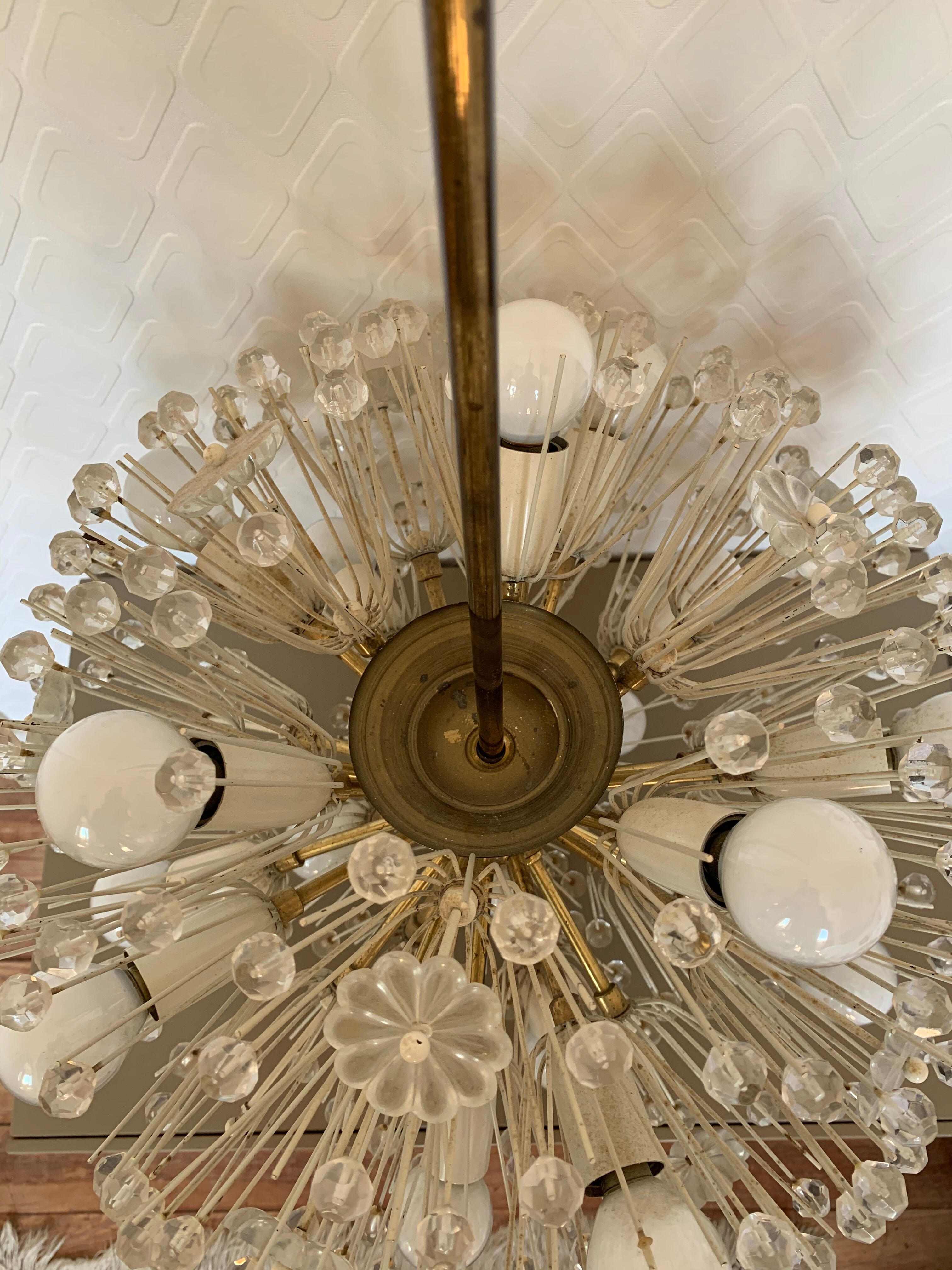 Brass chandelier 1980
