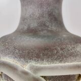 Stunning Postmodern Brown Hand-Molded Scavo Glass Vase, Italy