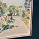 Swedish Oil on Canvas “Landscape” by Lena Jenny Malmajo,Vintage & Framed 46×37cm