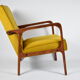 Velvet armchair model 04-b, 1970s, yellow fabric