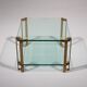 Peter Ghyczy T24 coffee table double glass 70s design 60x60