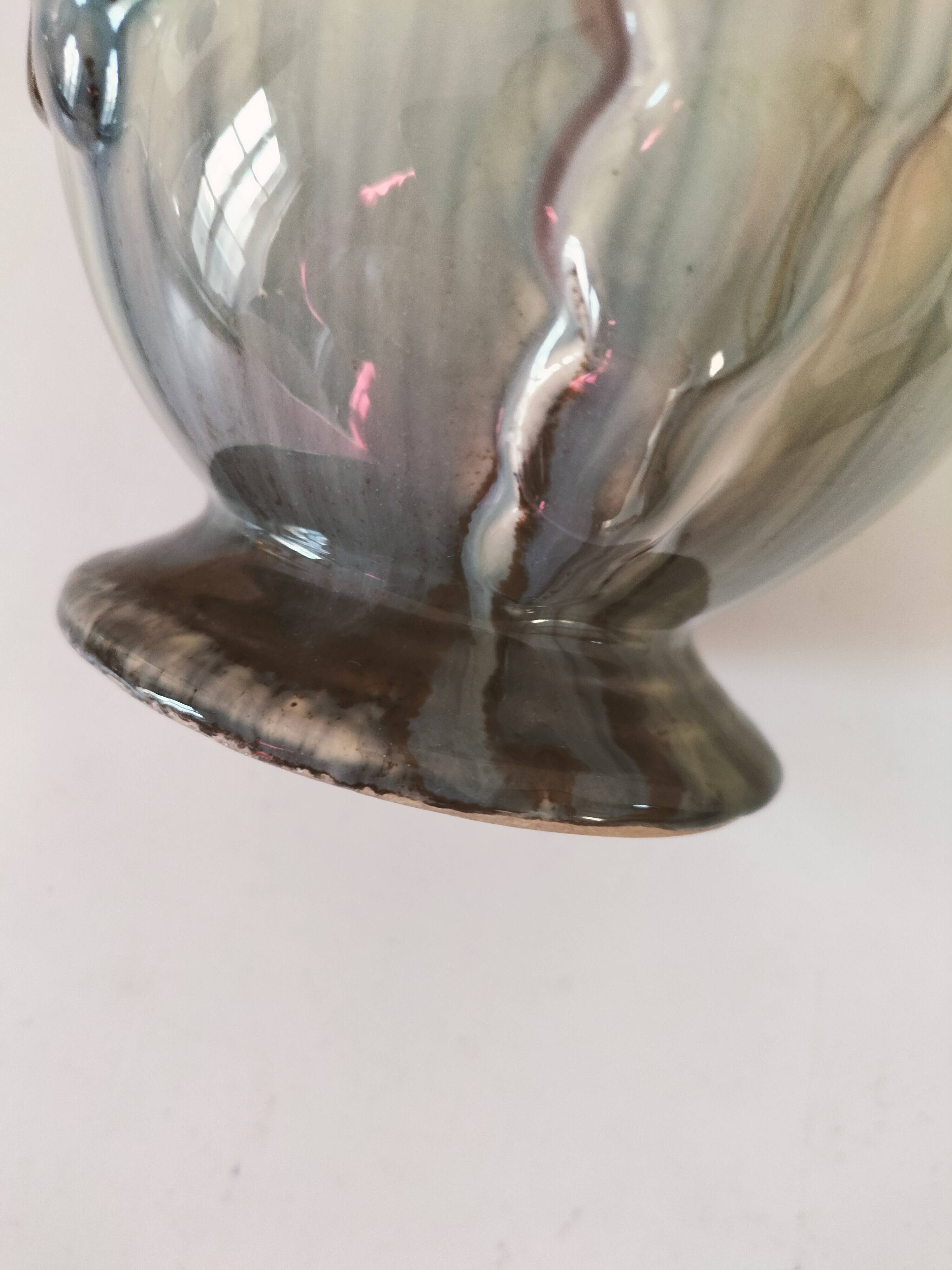 Pichet à glaçure ruisselante années 50