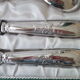 Cutting set and silver metal salad cutlery