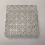 Old vintage ceiling light molded glass suspension chandelier