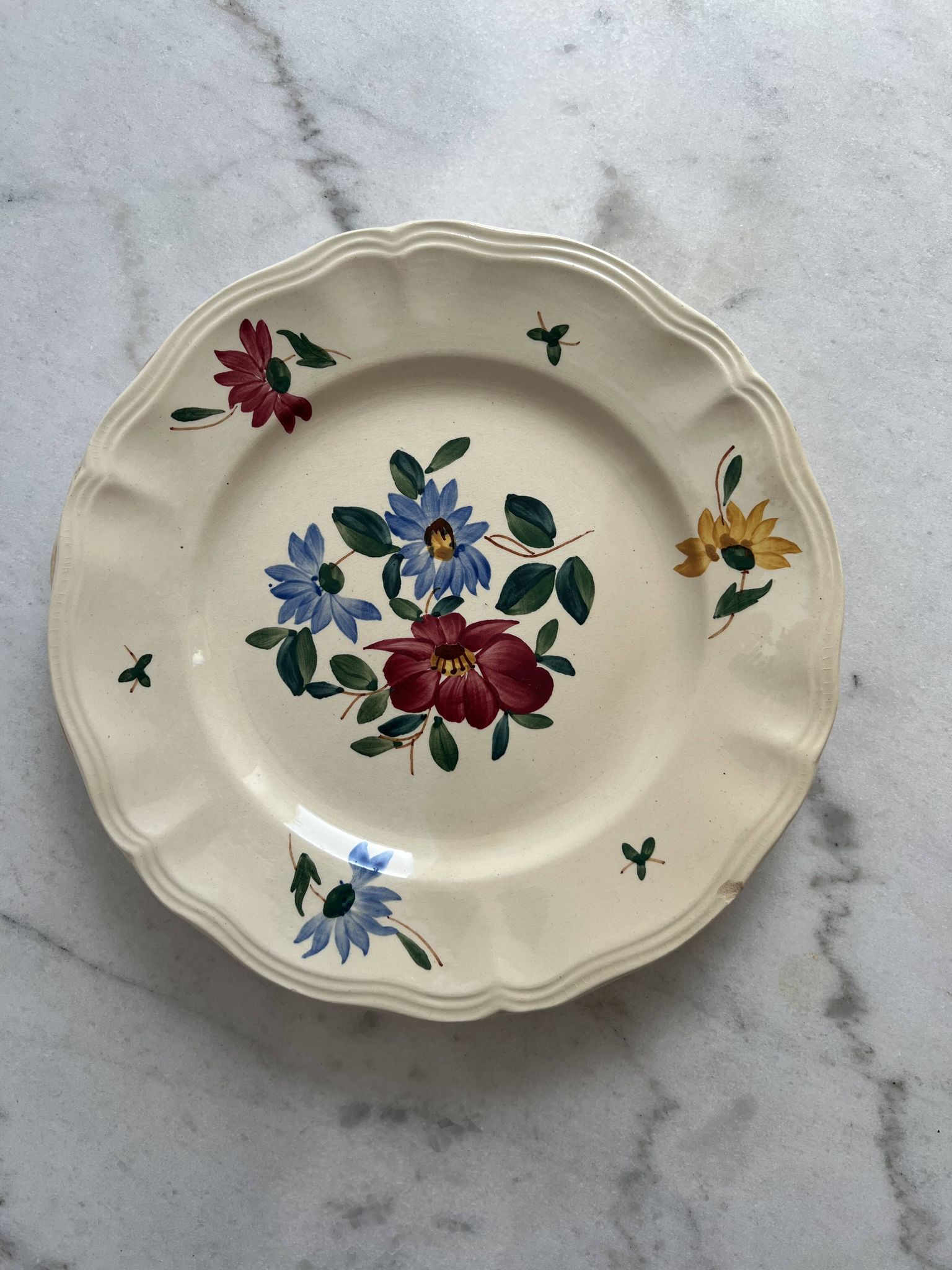 Lot de 6 petites assiettes plates Sarreguemines
