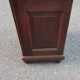 Art deco oak and marble bedside tables