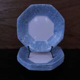 6 vintage octagonal deep plates Arcopal