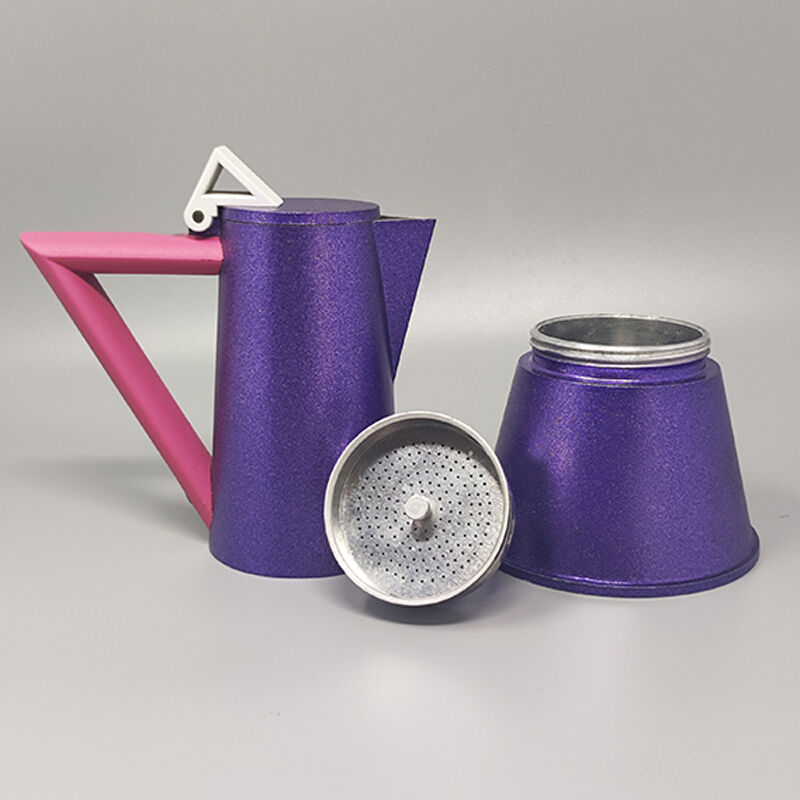 1980s Ettore Sottsass for Lagostina Espresso Maker "Accademia" Series. Made in Italy