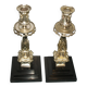 Rare paire de chandeliers en bronze XIX siècle
