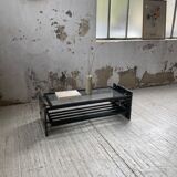 Coffee table year 80 Italian marble and glass