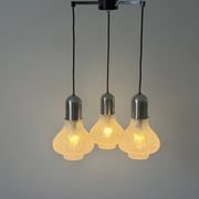 Cascade lamp with 3 glass and chrome shades by WILA, 1960s, Germany
