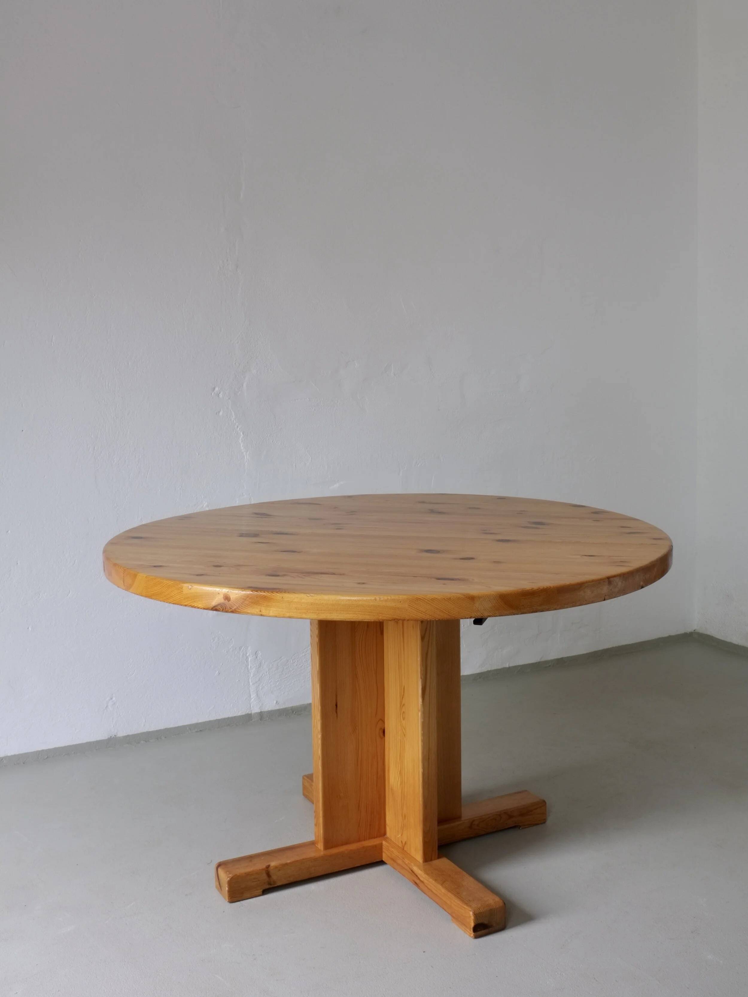 Table à manger extensible en pin massif | Scandinavie | Années 1970