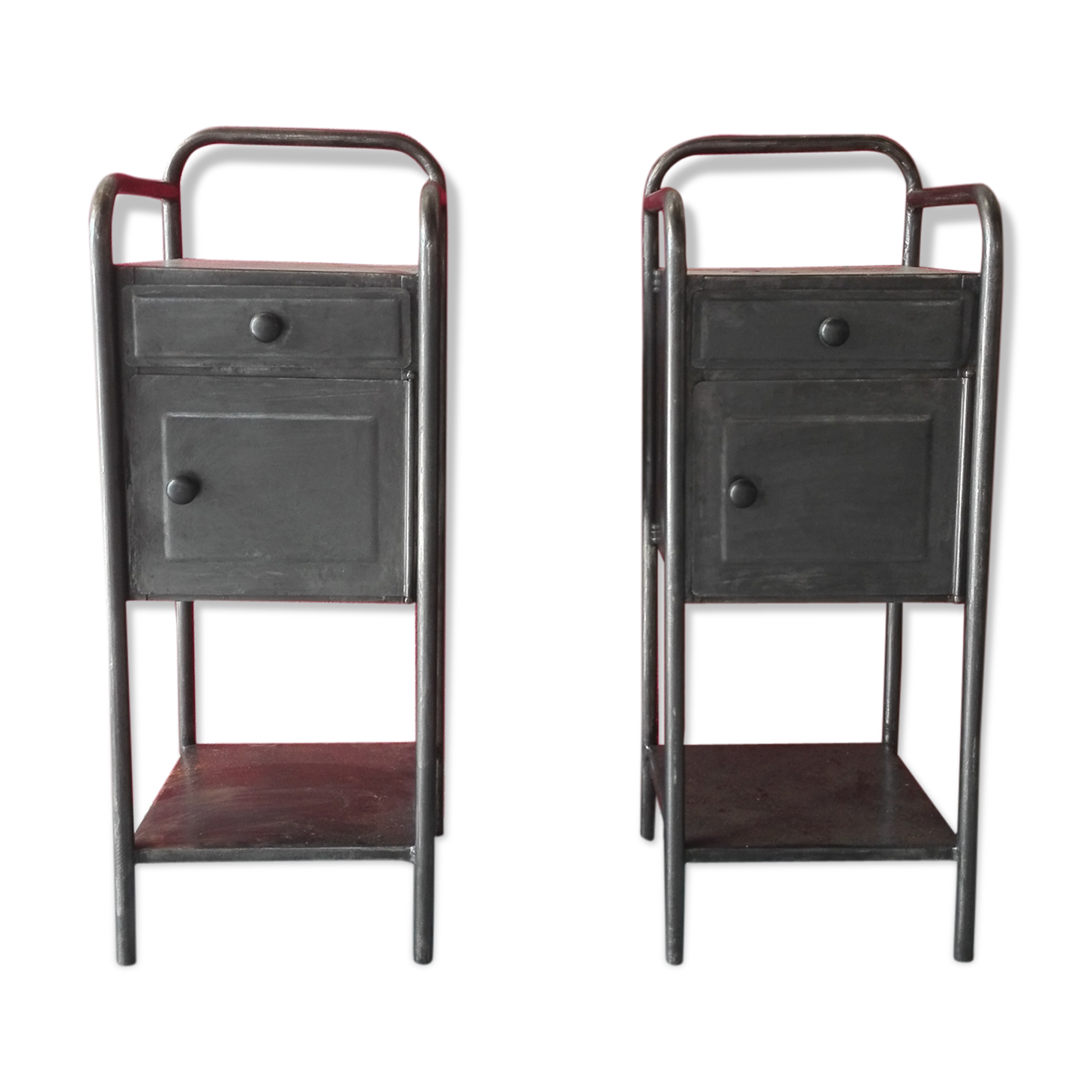Pair of industrial bedside