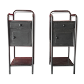 Pair of industrial bedside