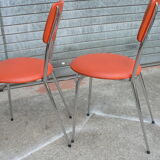Lot of 2 vintage Orange chairs
