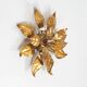 Magnifique plafonnier floral doré de Hans Kogl