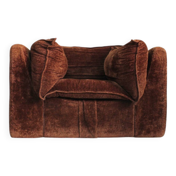 Fauteuil italien vintage marron des années 1970