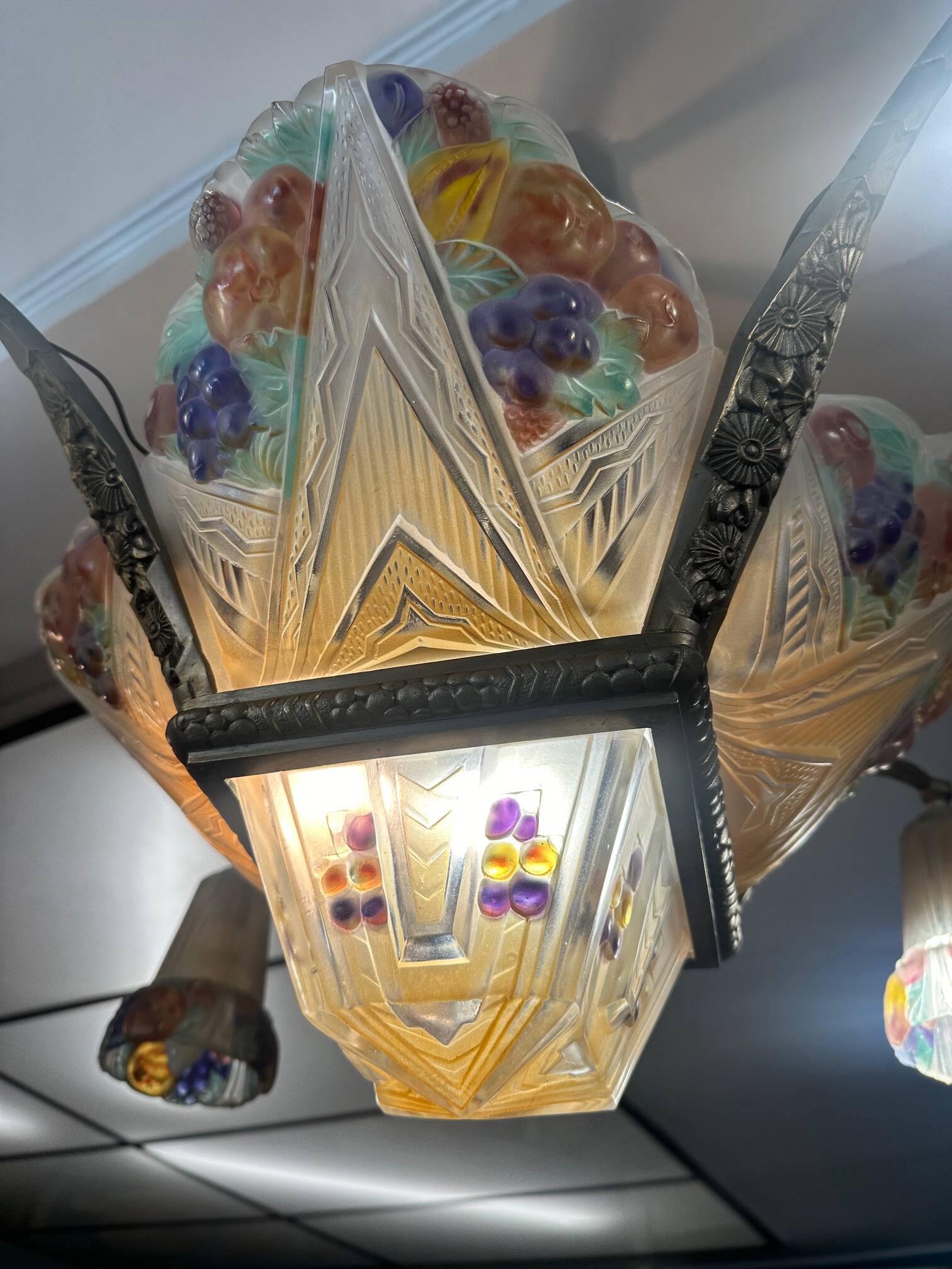 Very beautiful Art Deco chandelier.