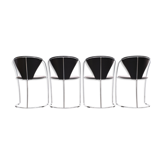 Arrben Linda Dining Chairs, Italy, 1982, Set of 4