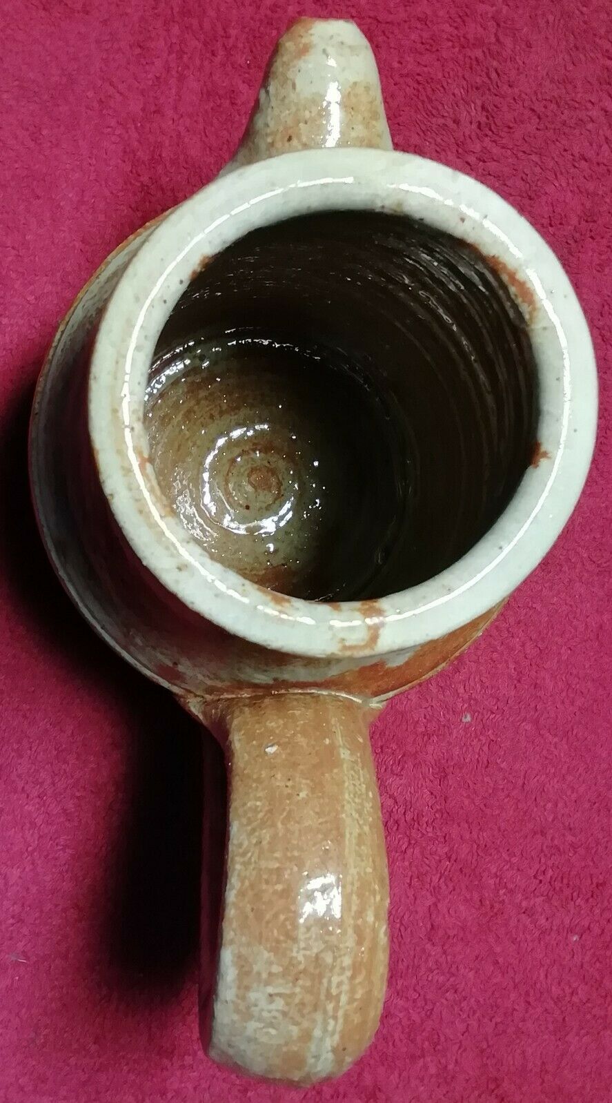 Set of 6 cups and under cups and teapot vered terracotta coffee