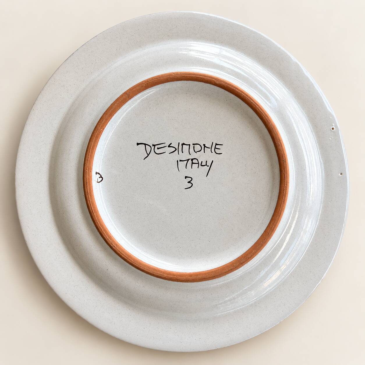 Simone's Plate, fishermen in a boat, hand-painted ceramic 26 cm, Sicily
