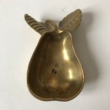 Brass pear trinket bowl