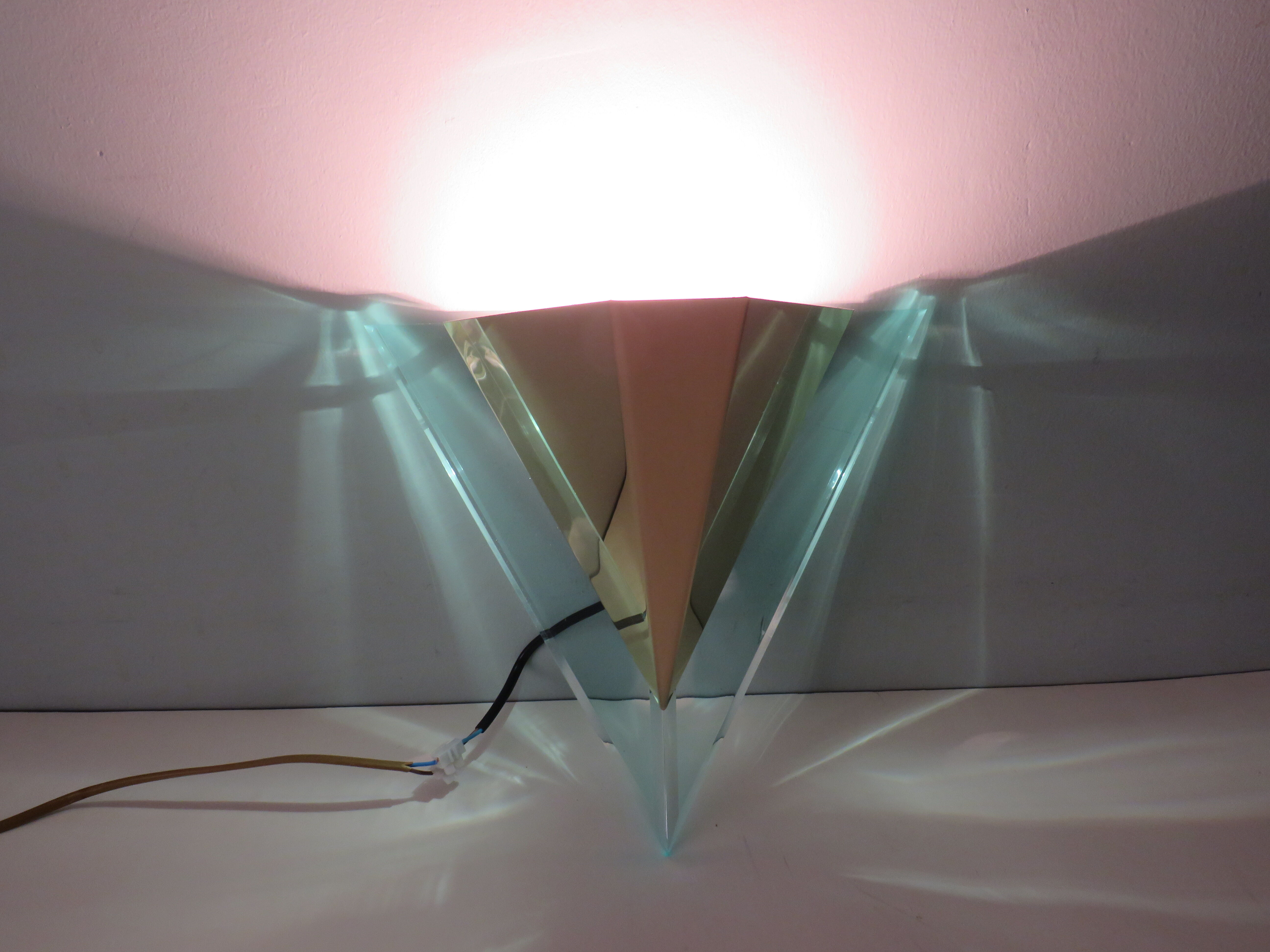 Hollywood Regency wall lamp by Massive Belgium 1980