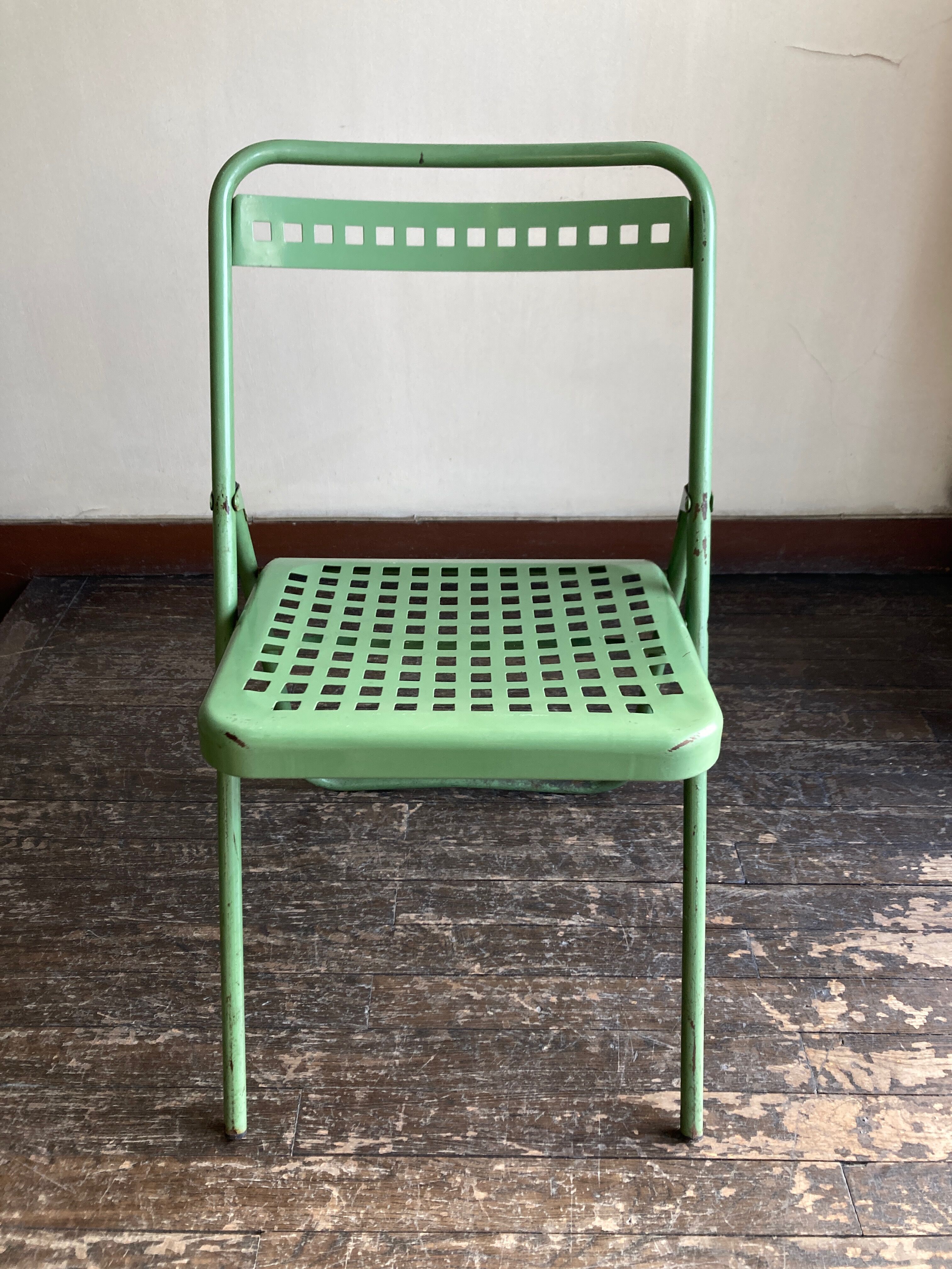 Garden chair in perforated sheet metal 1950