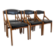 Series of 6 Scandinavian teak chairs from the 50s/60s