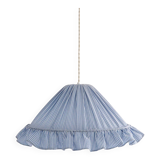 Conical suspension with fine stripes and Emilia "marina" shade.