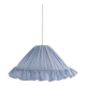 Conical suspension with fine stripes and Emilia "marina" shade.